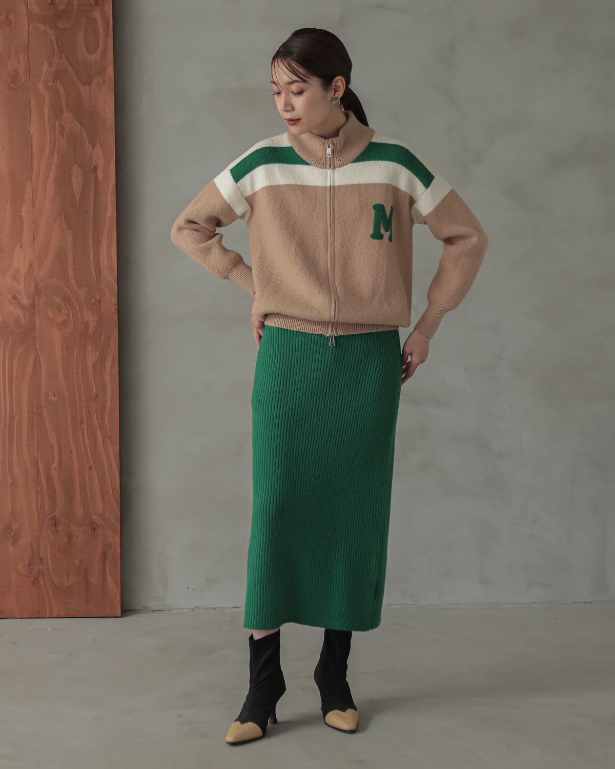 M patchwork cardigan