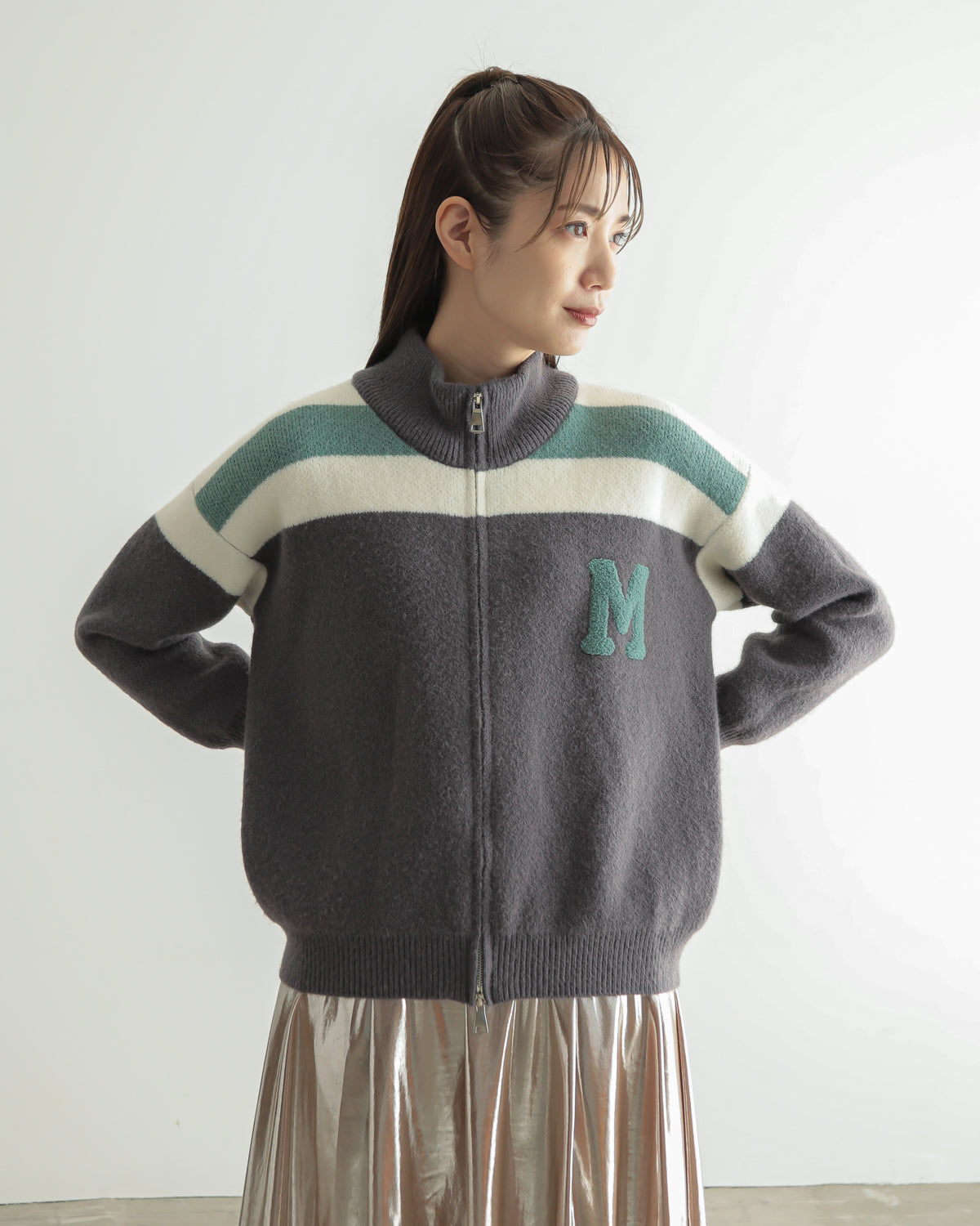 M patchwork cardigan