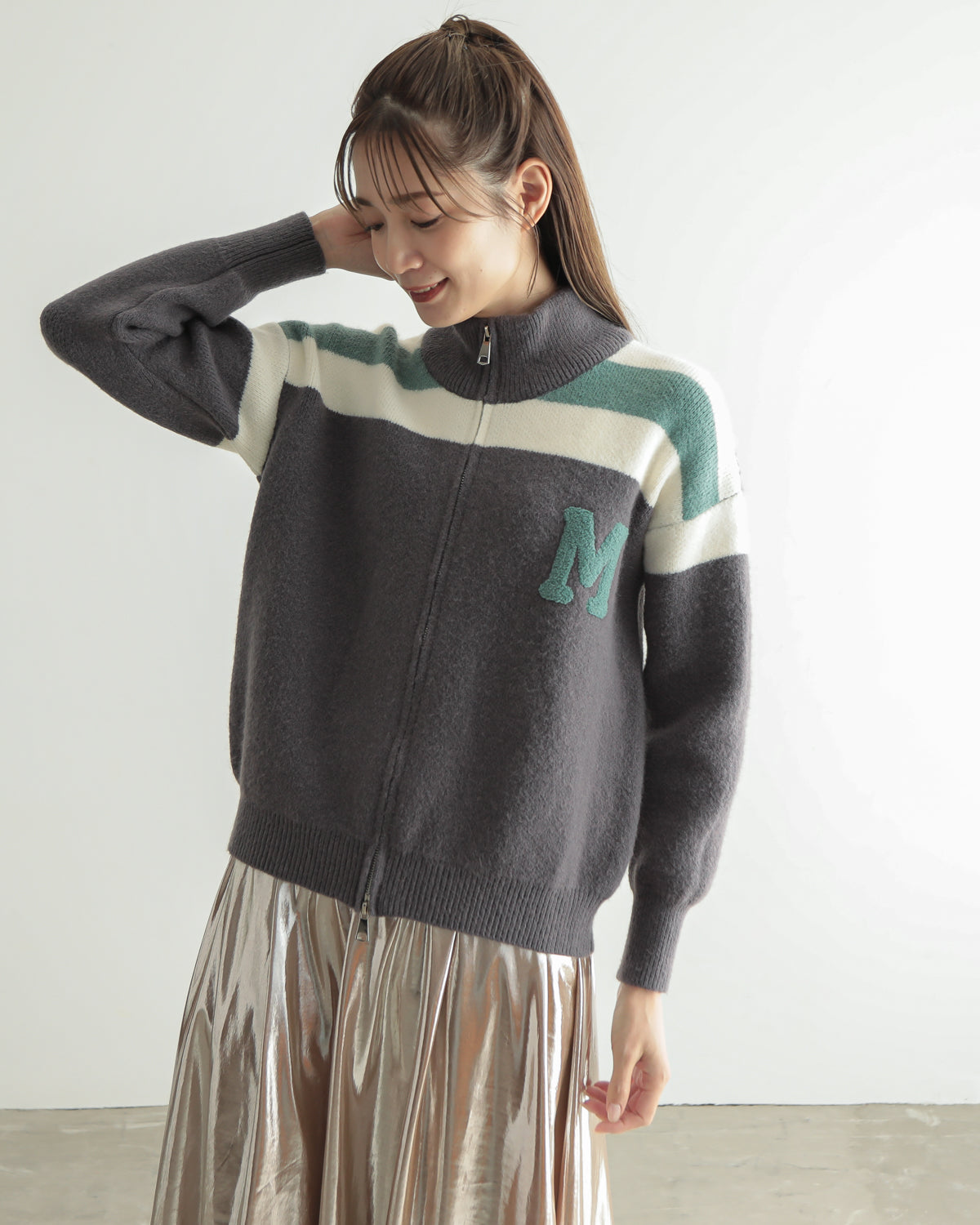 M patchwork cardigan