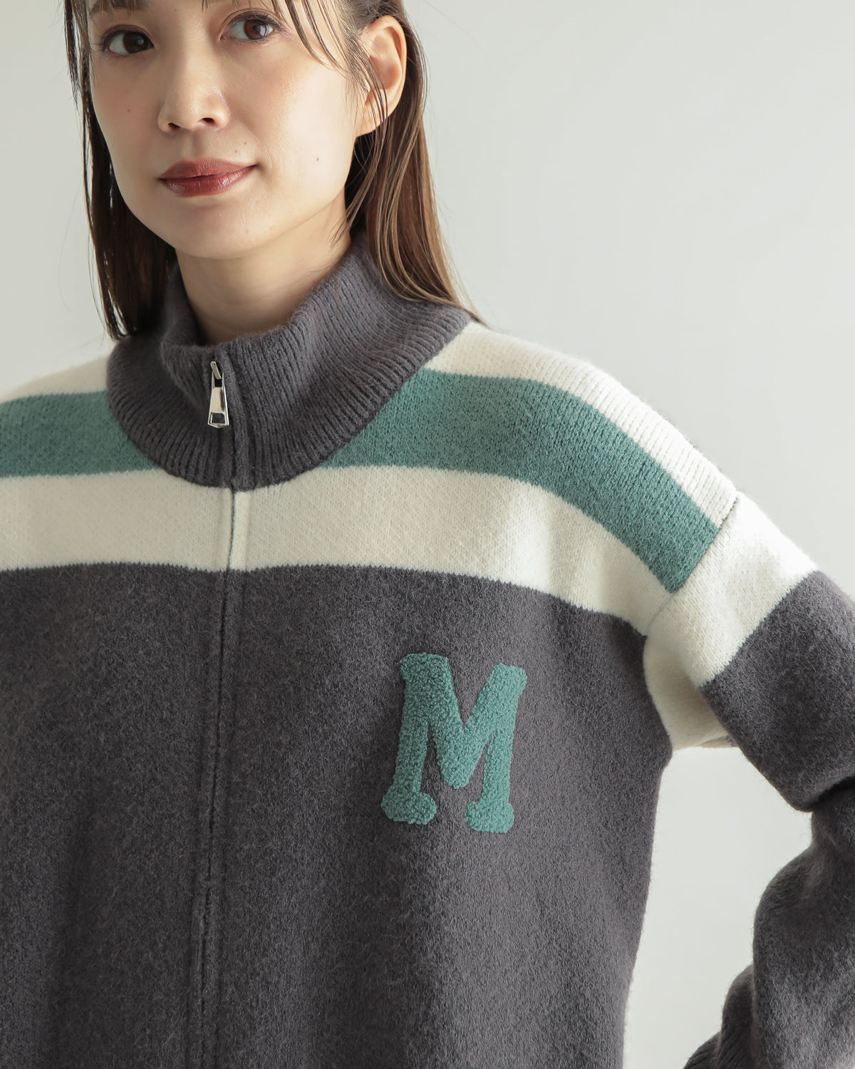 M patchwork cardigan