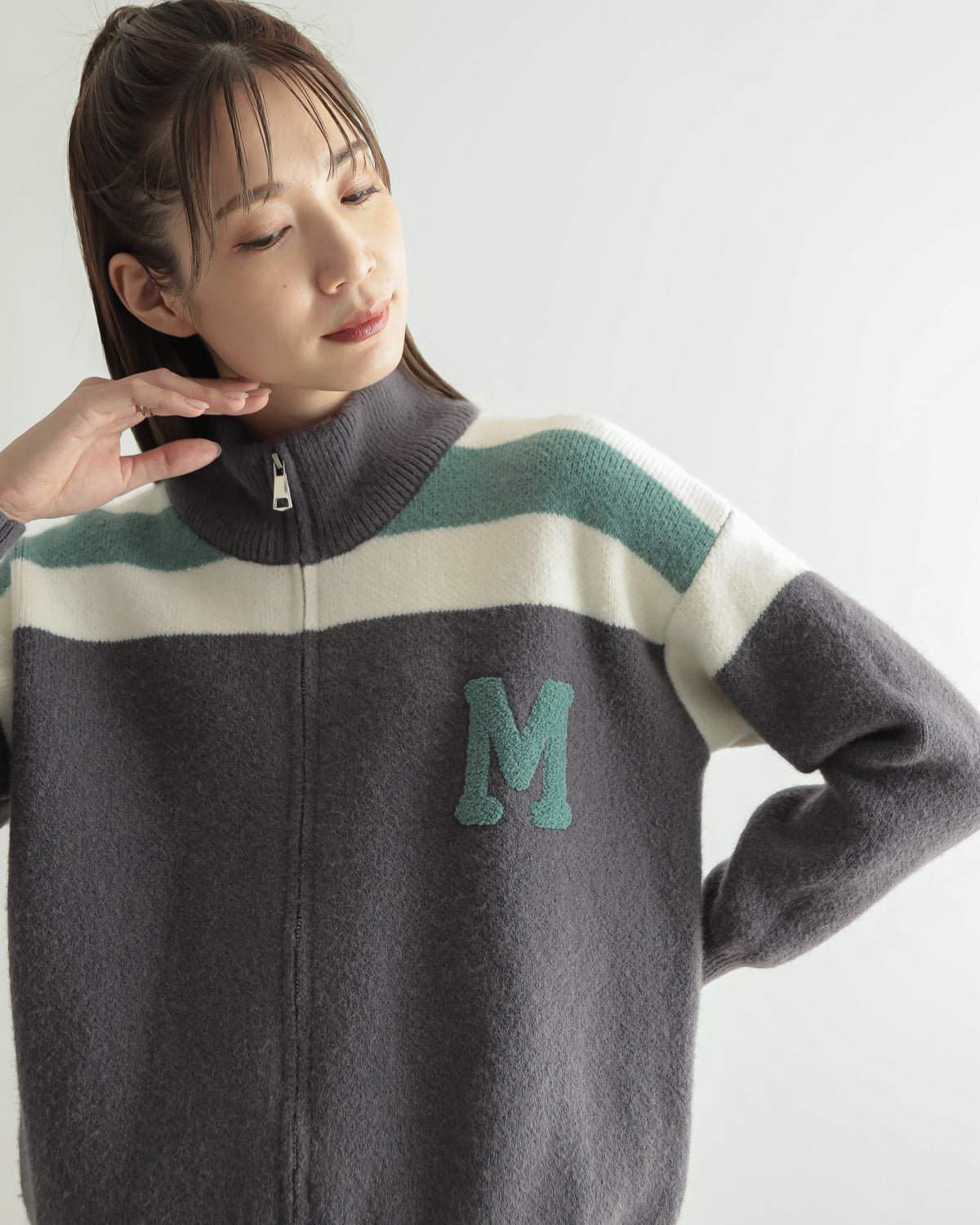 M patchwork cardigan