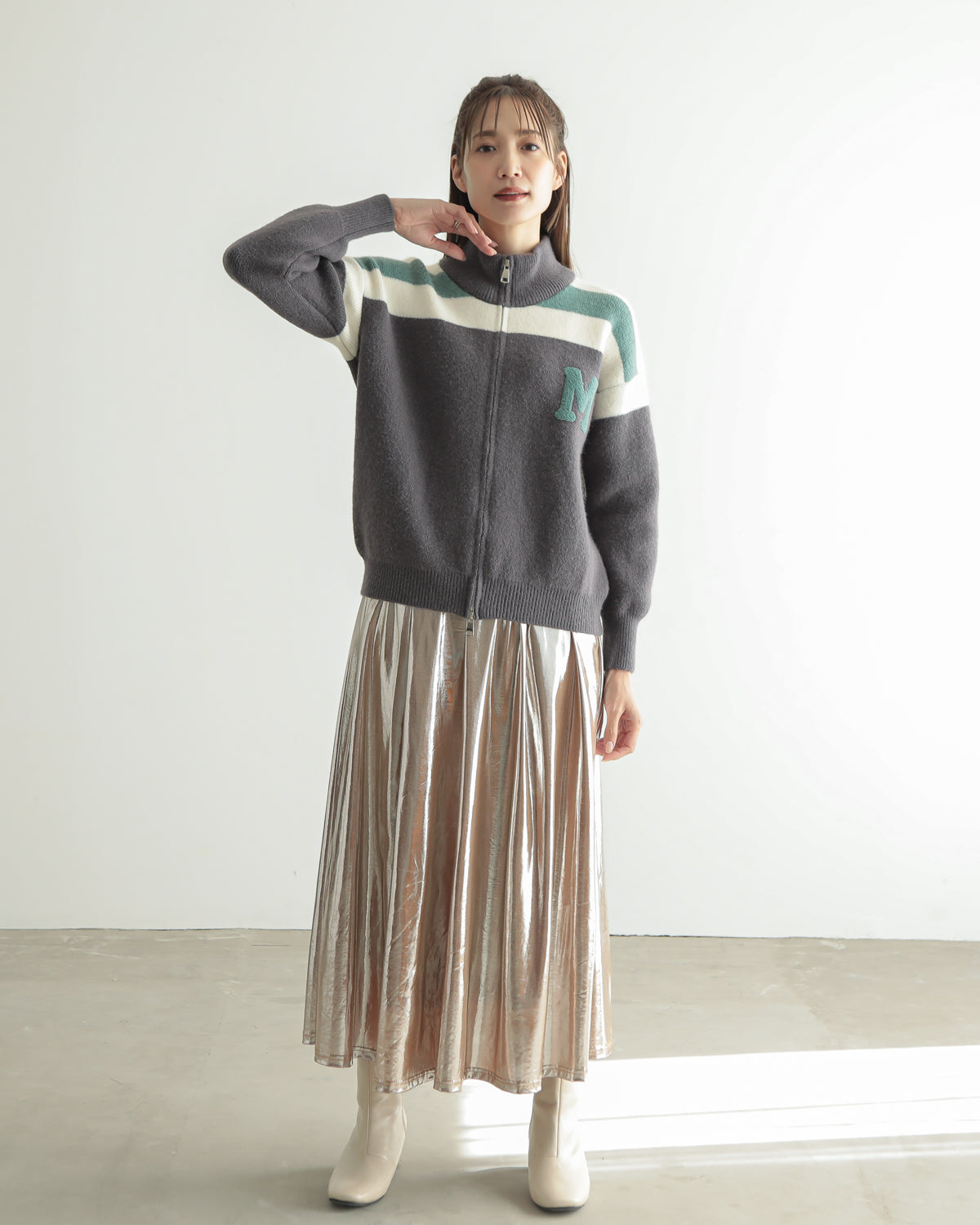 M patchwork cardigan