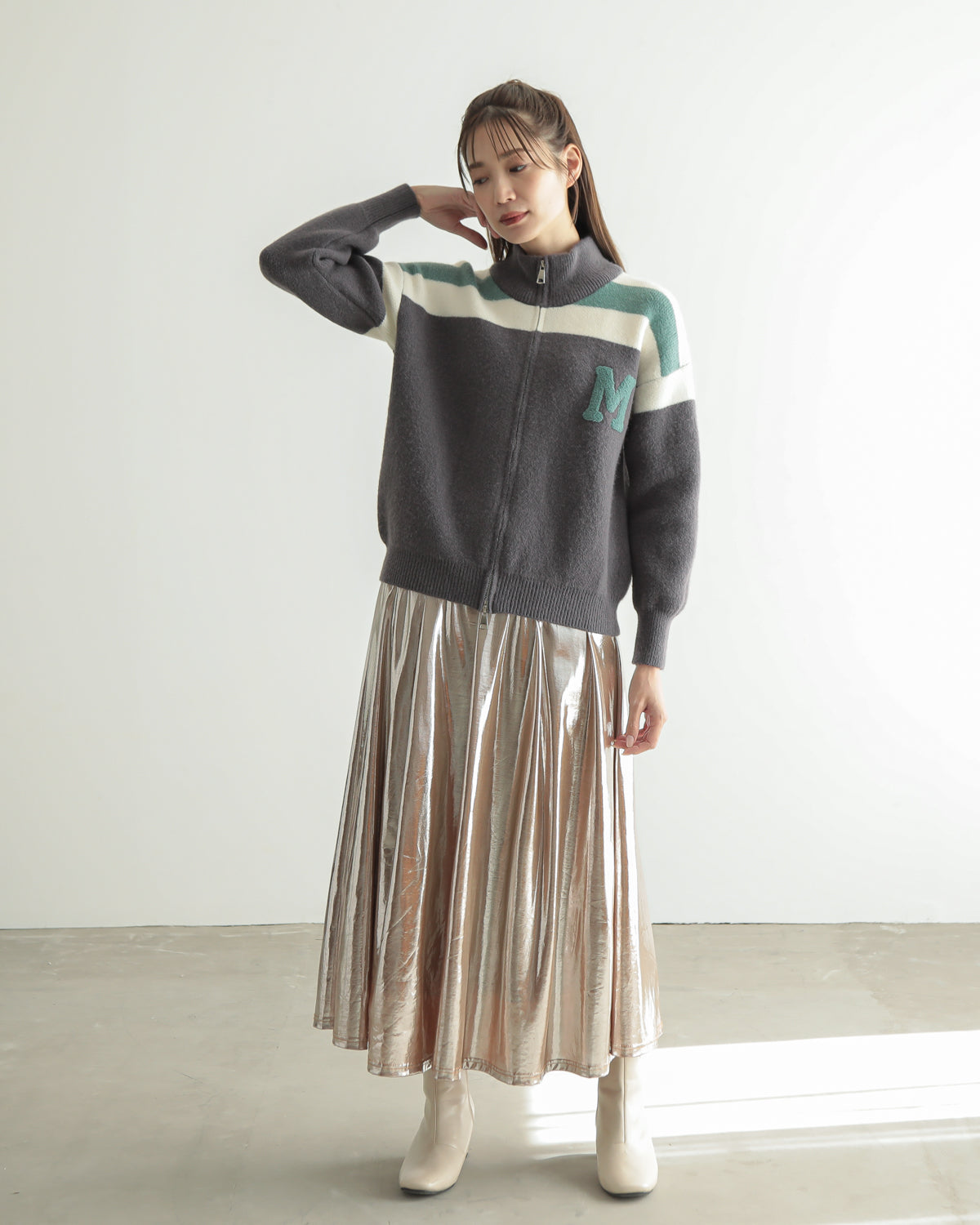 M patchwork cardigan