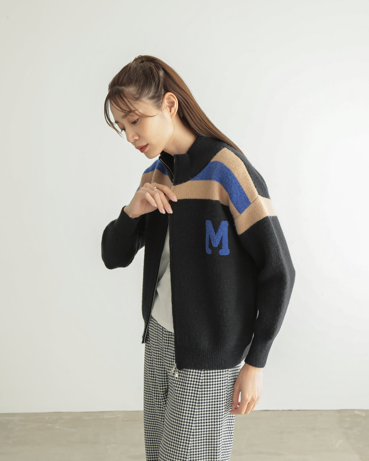 M patchwork cardigan