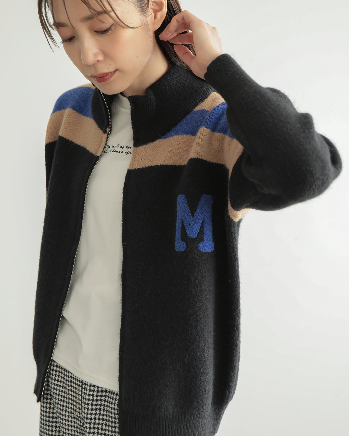 M patchwork cardigan