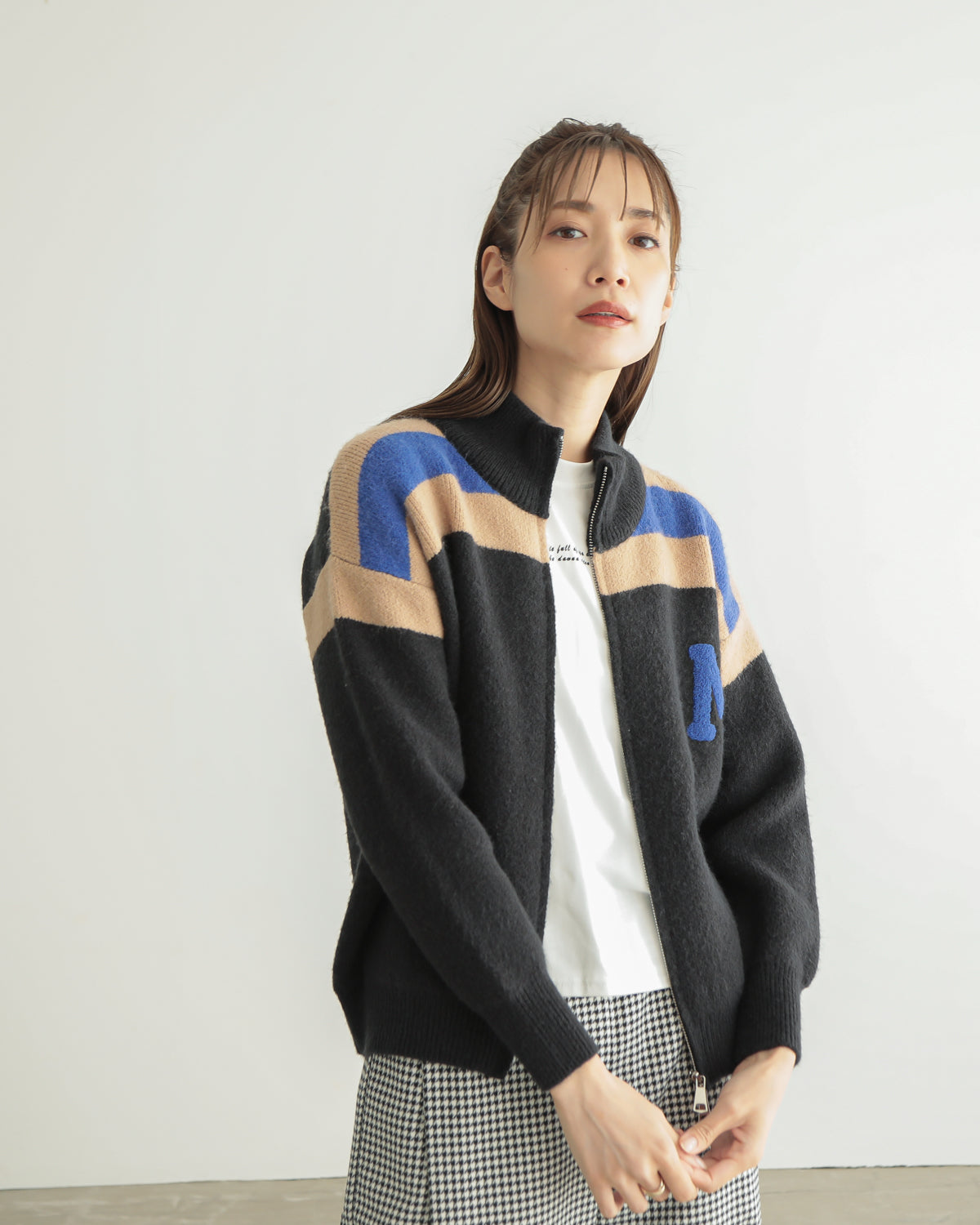 M patchwork cardigan