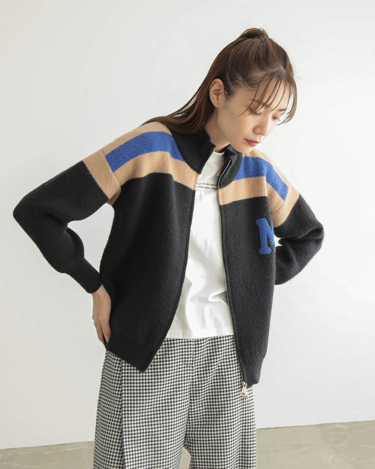 M patchwork cardigan