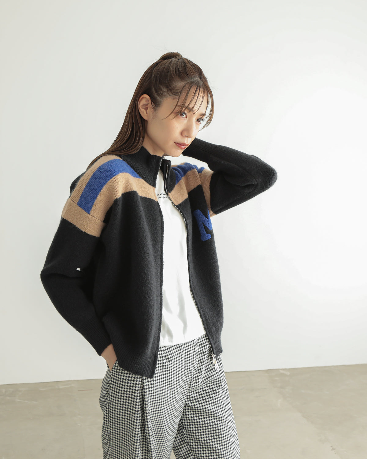 M patchwork cardigan