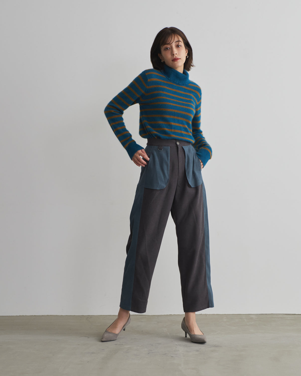 pocket side colored pants