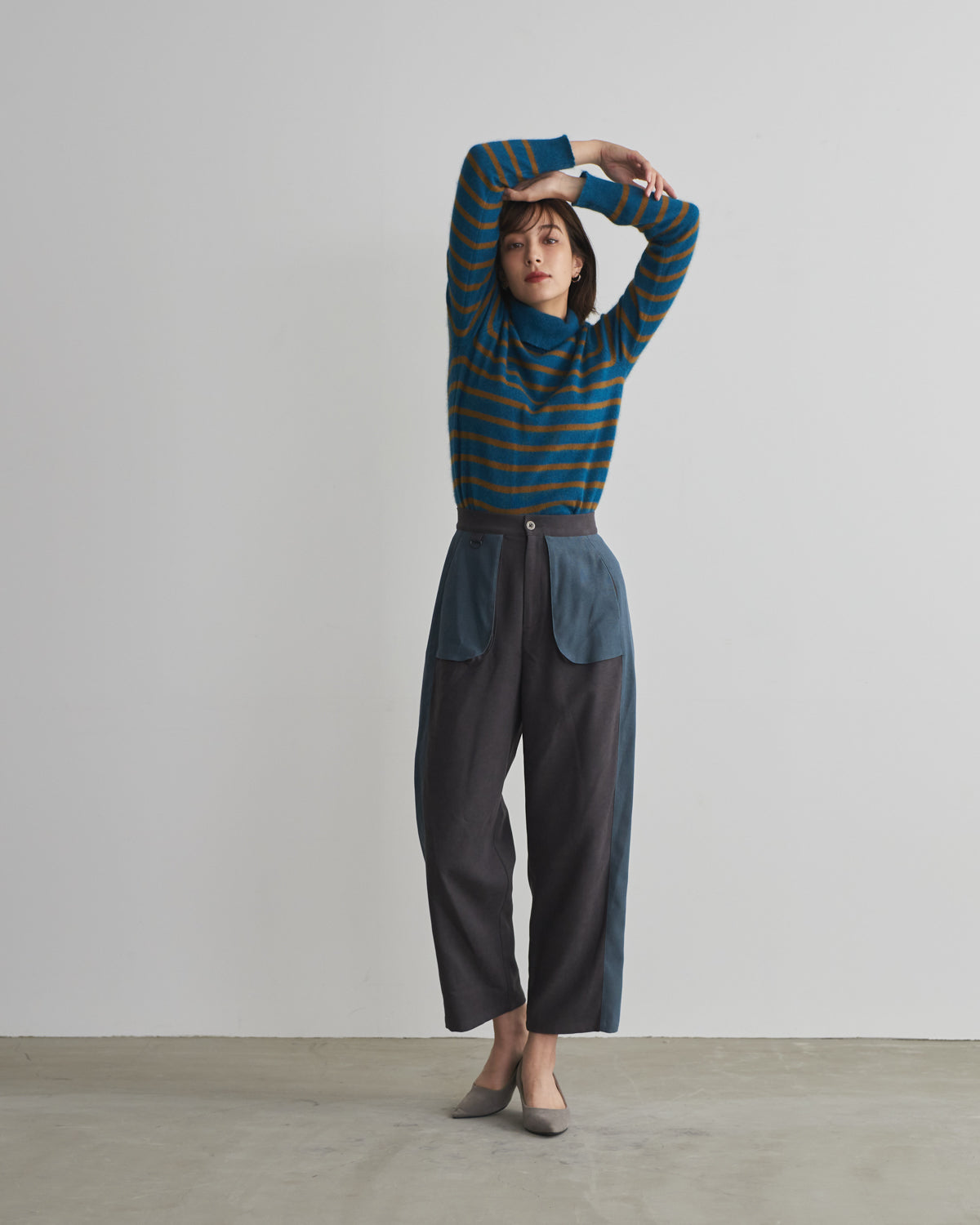 pocket side colored pants
