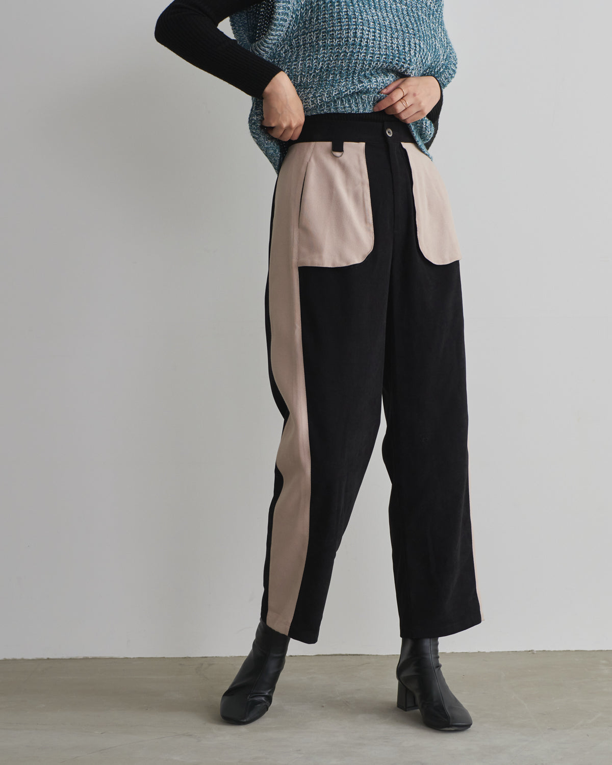 pocket side colored pants