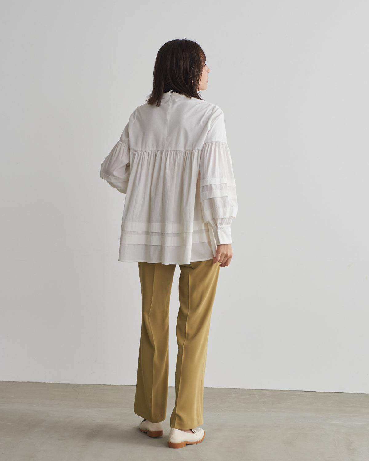 corduroy block blouse
