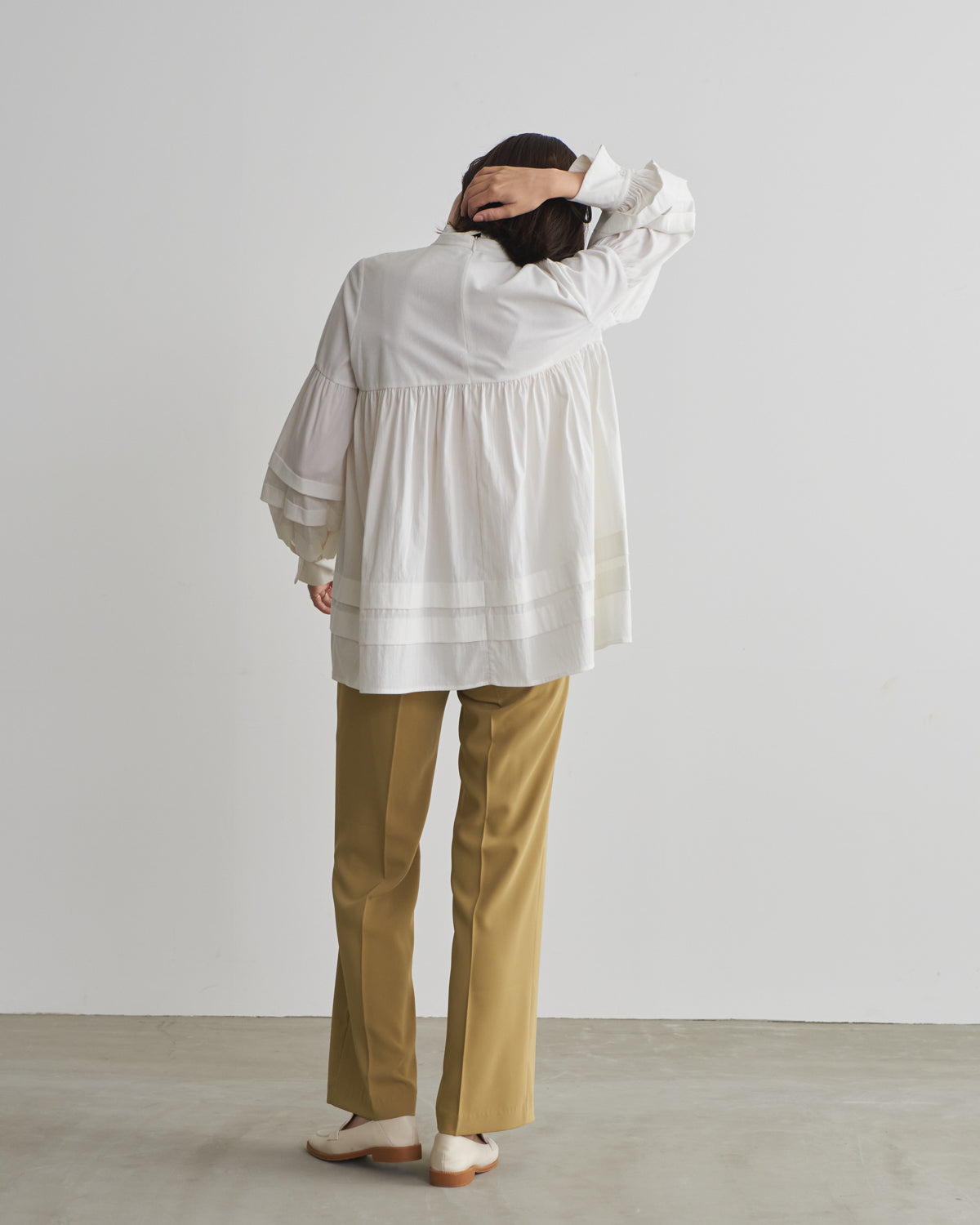 corduroy block blouse