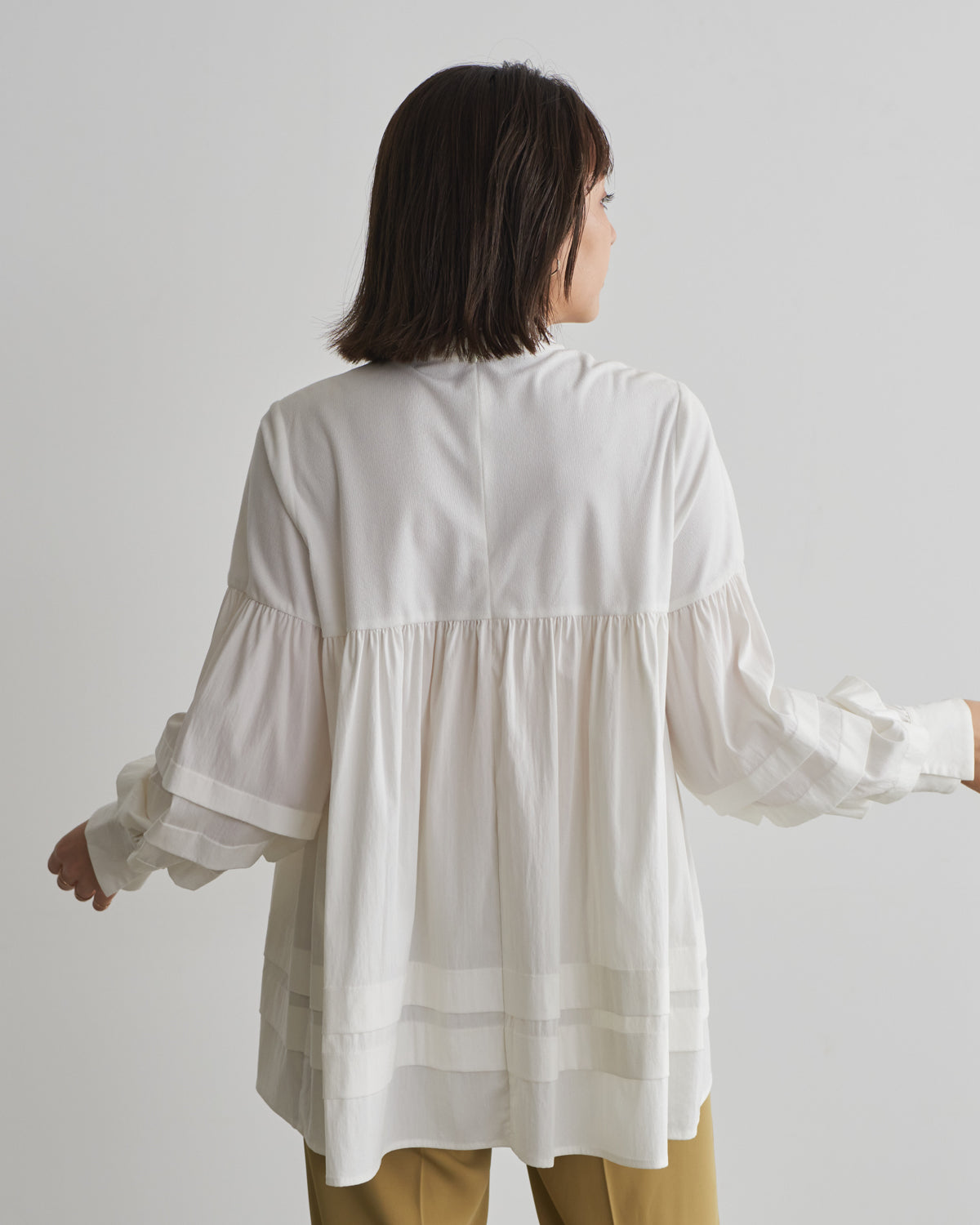 corduroy block blouse
