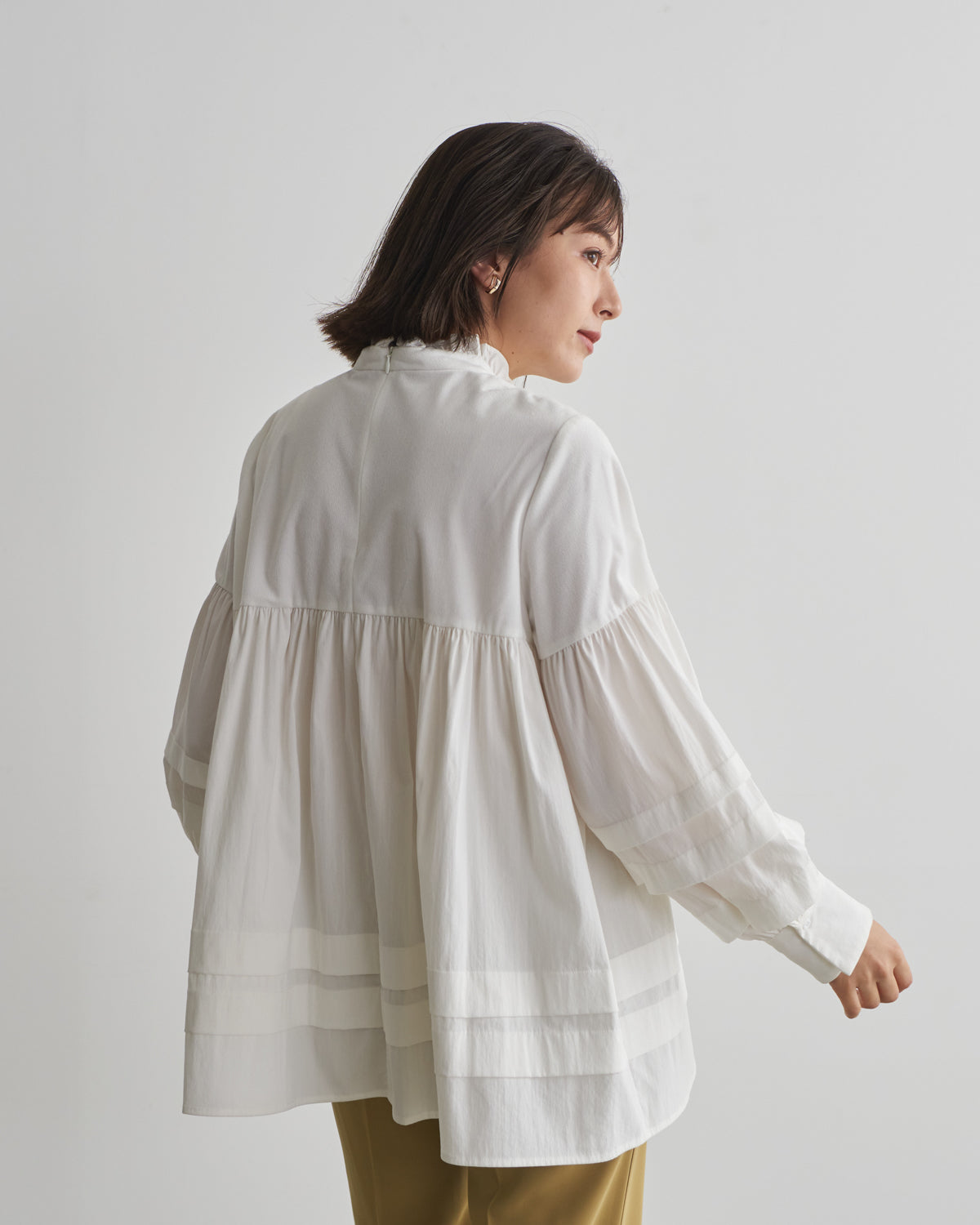 corduroy block blouse