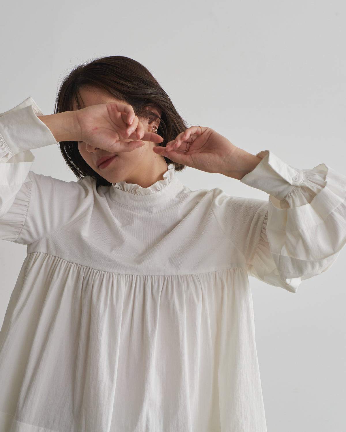 corduroy block blouse