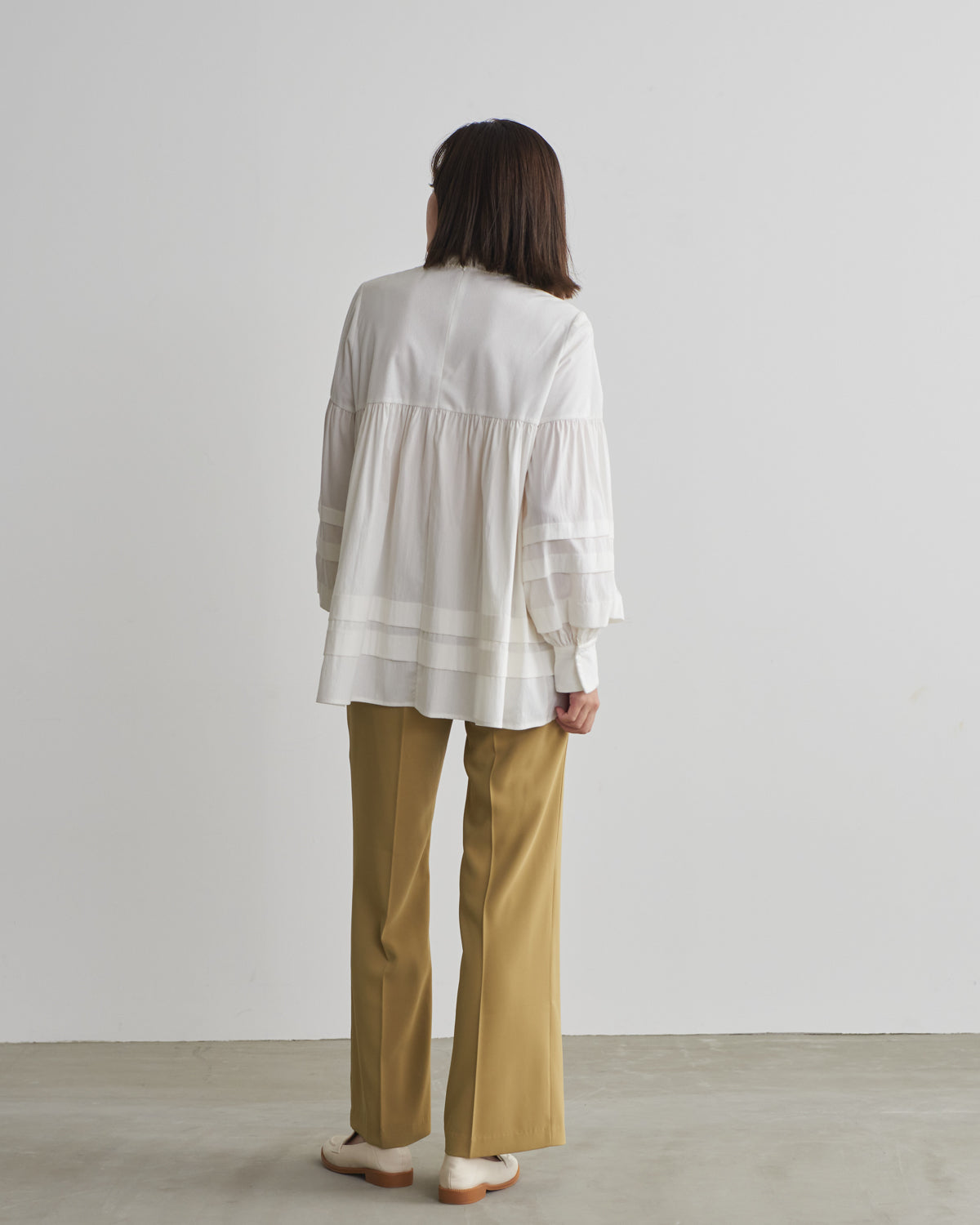 corduroy block blouse