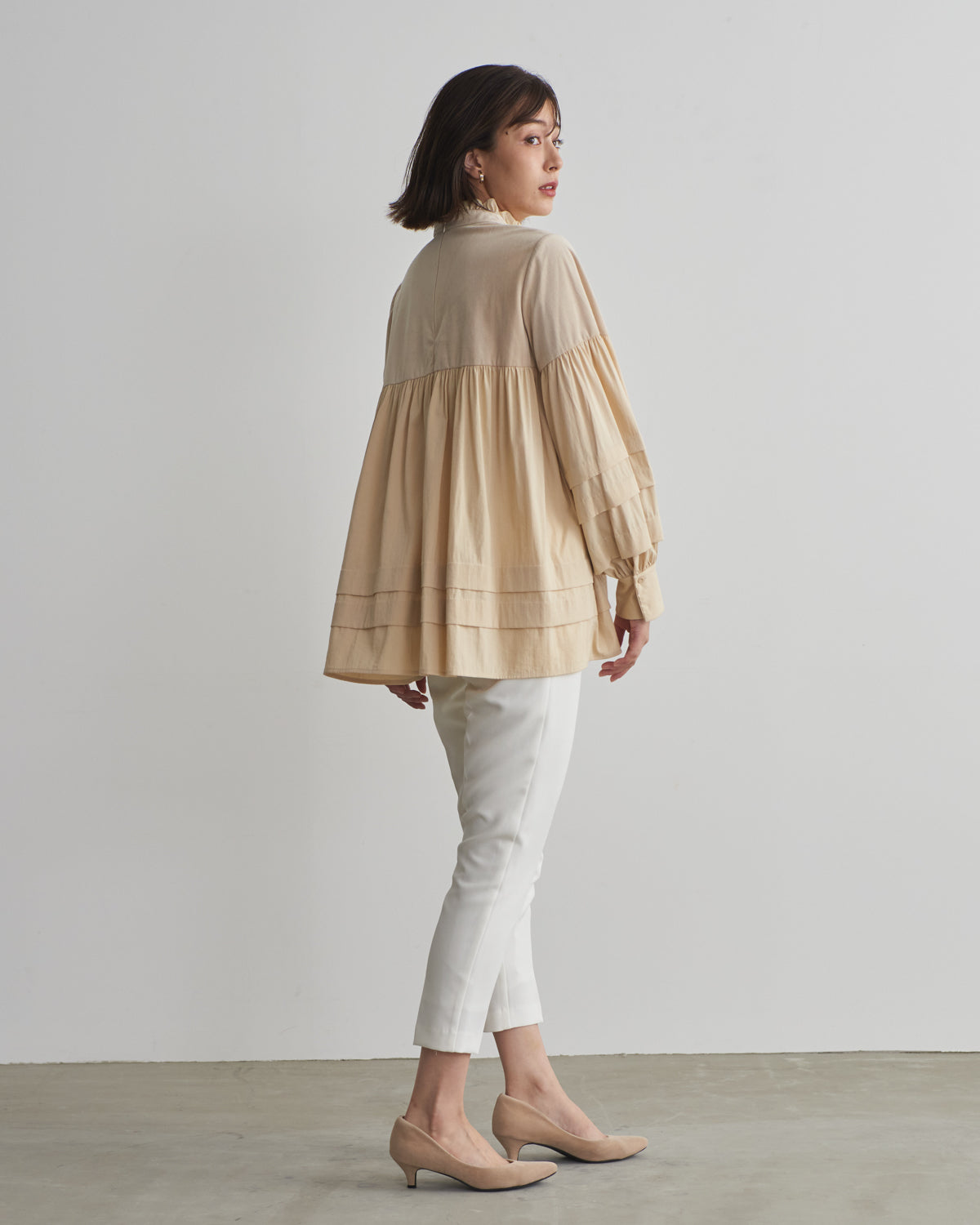 corduroy block blouse
