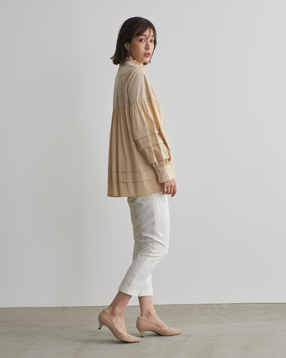 corduroy block blouse