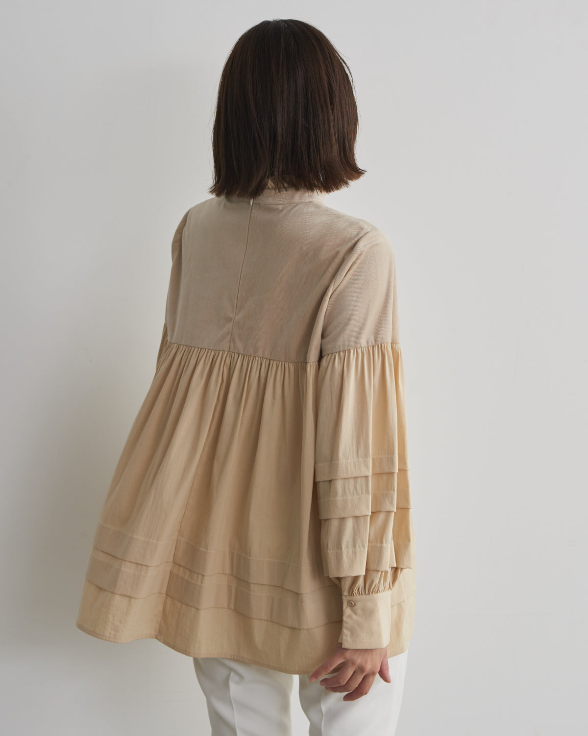 corduroy block blouse