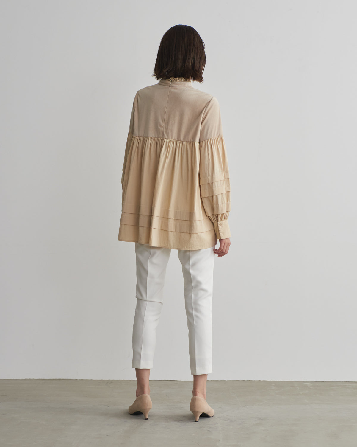 corduroy block blouse