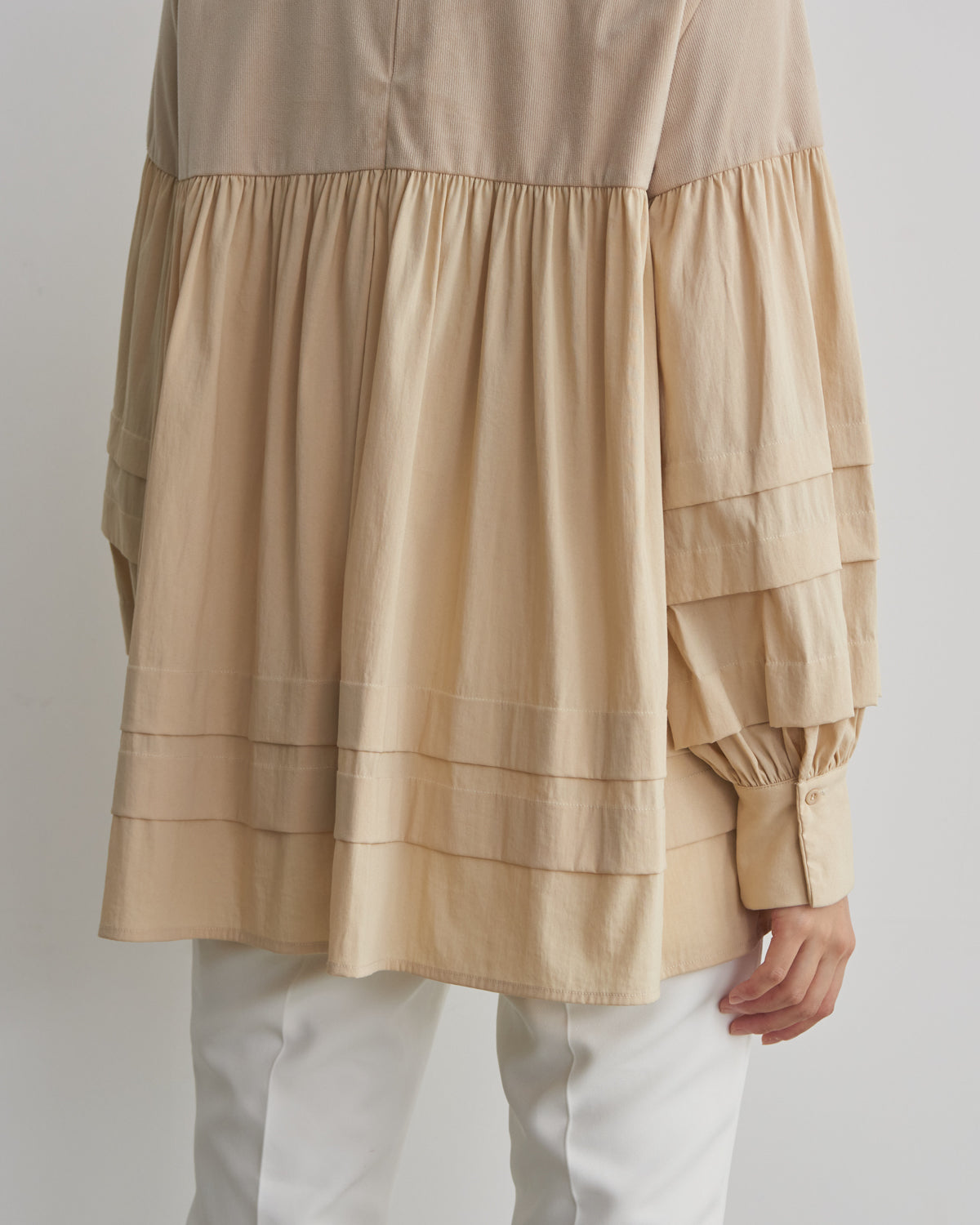 corduroy block blouse