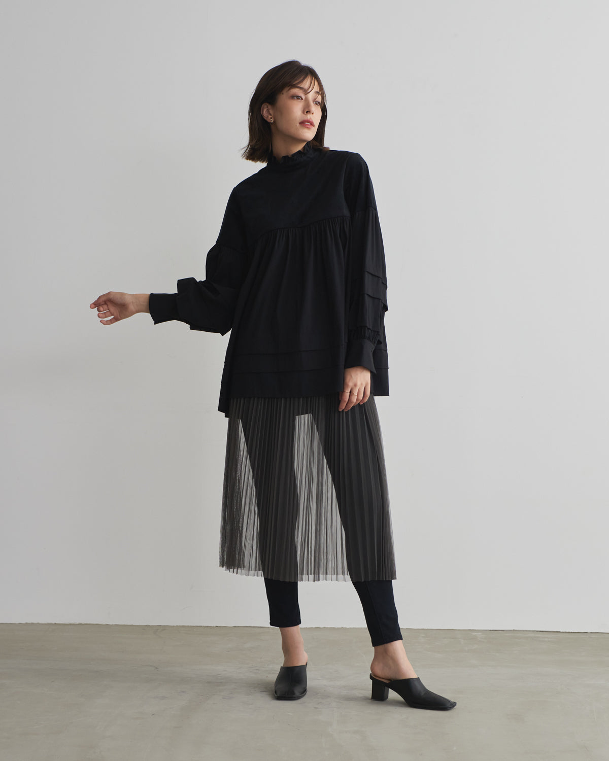 corduroy block blouse