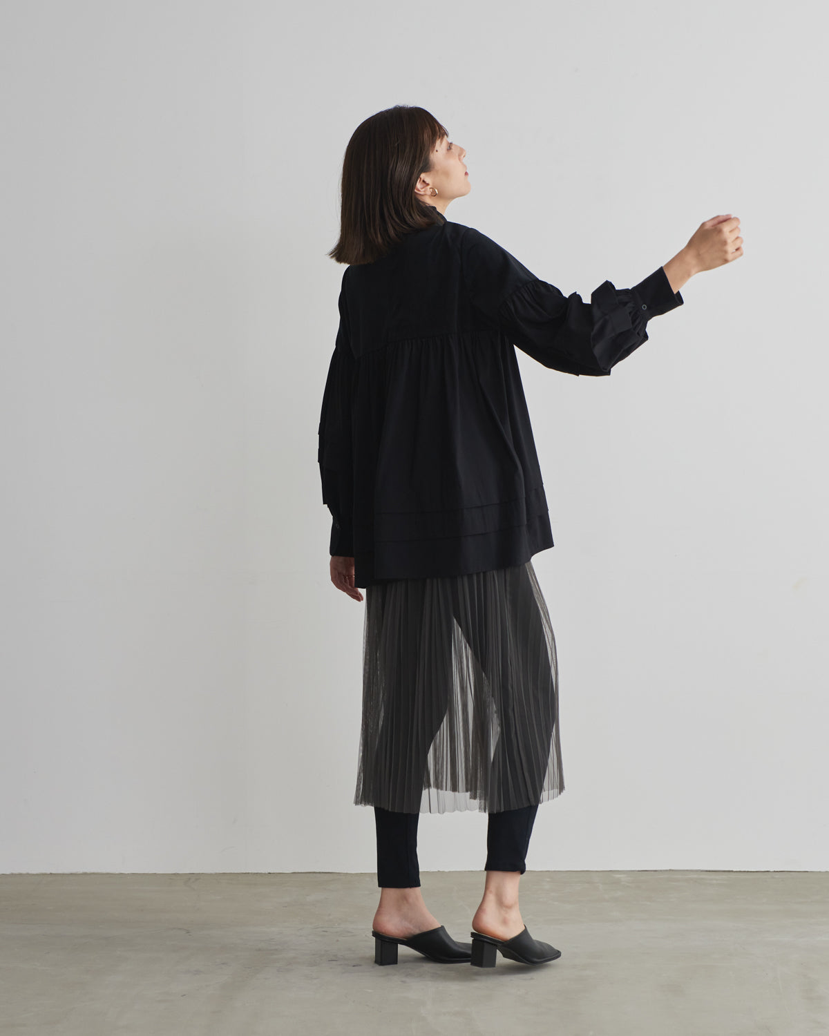 corduroy block blouse