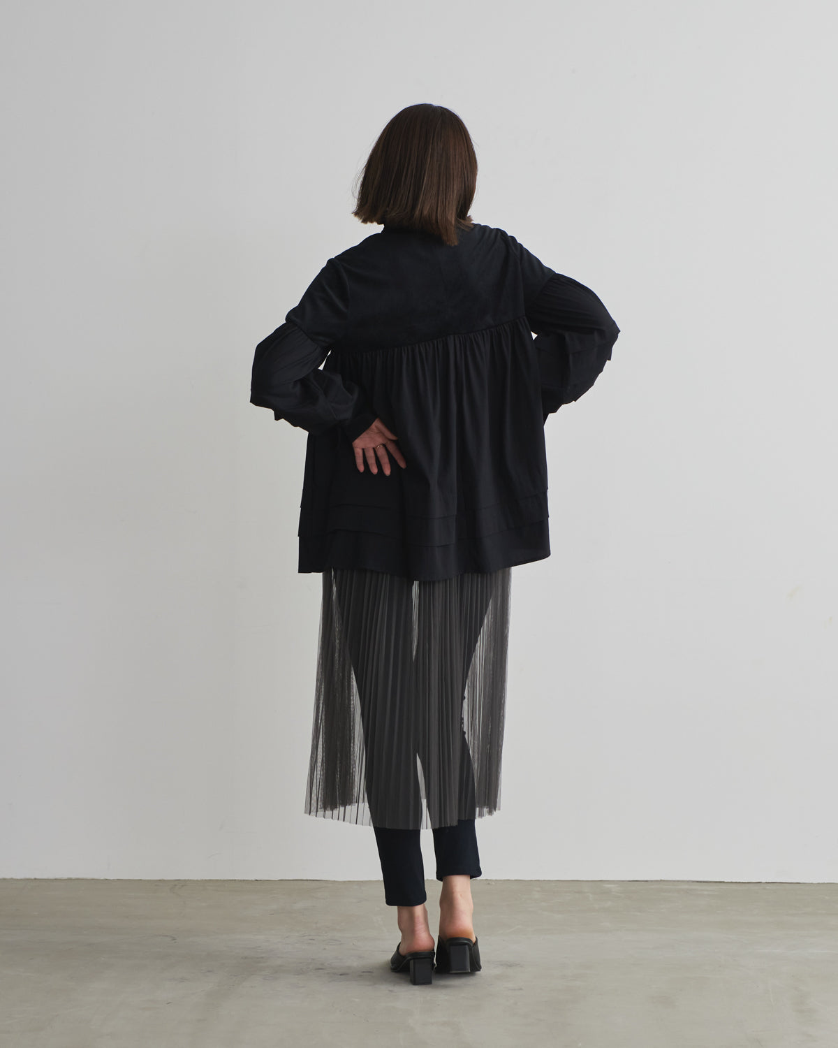 corduroy block blouse