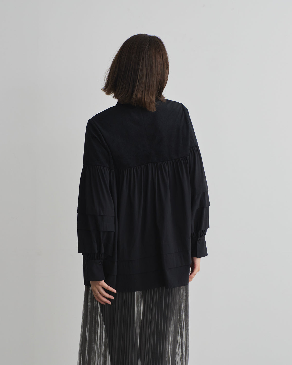 corduroy block blouse