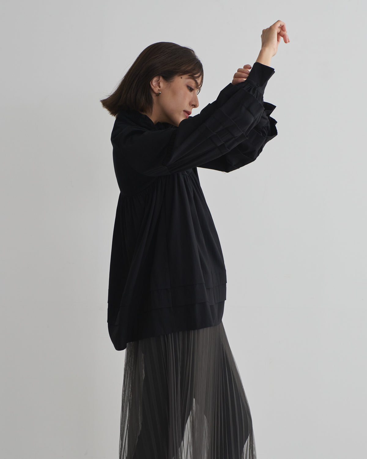 corduroy block blouse