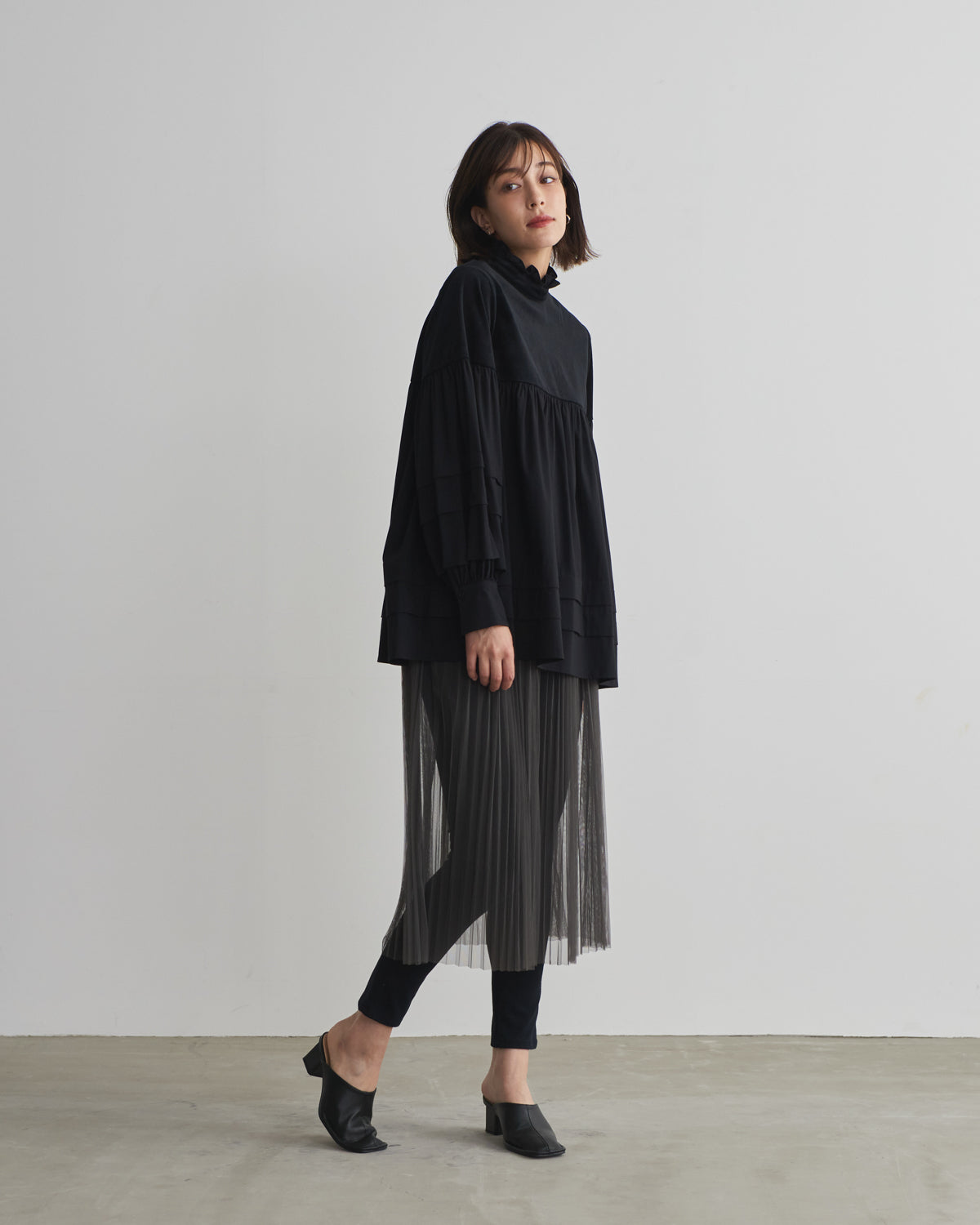 corduroy block blouse