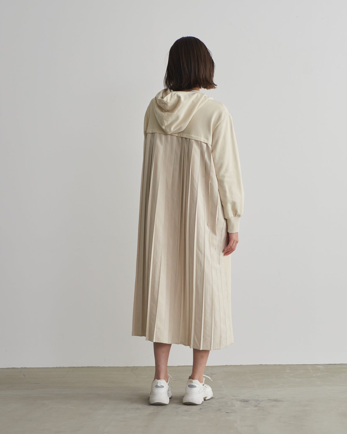back pleats brushed lining one piece