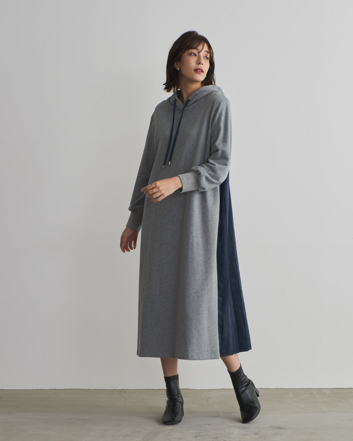 back pleats brushed lining one piece