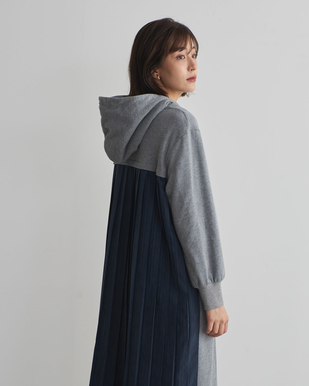 back pleats brushed lining one piece