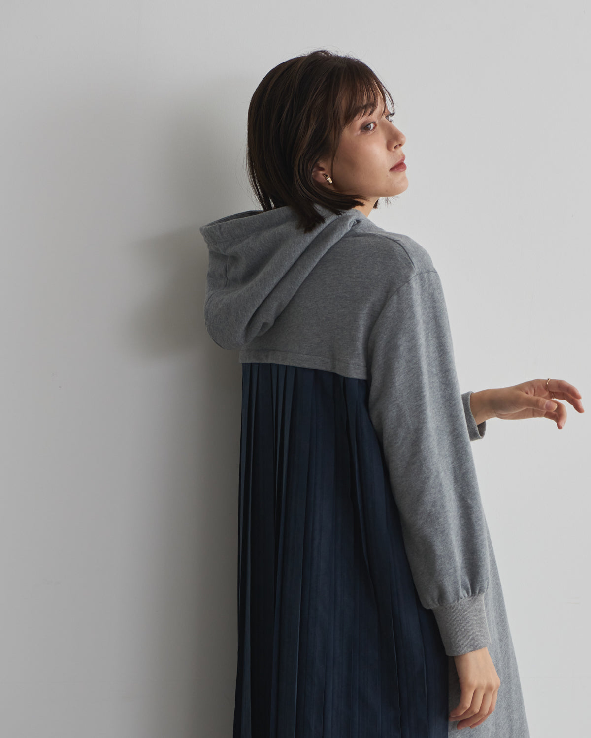 back pleats brushed lining one piece