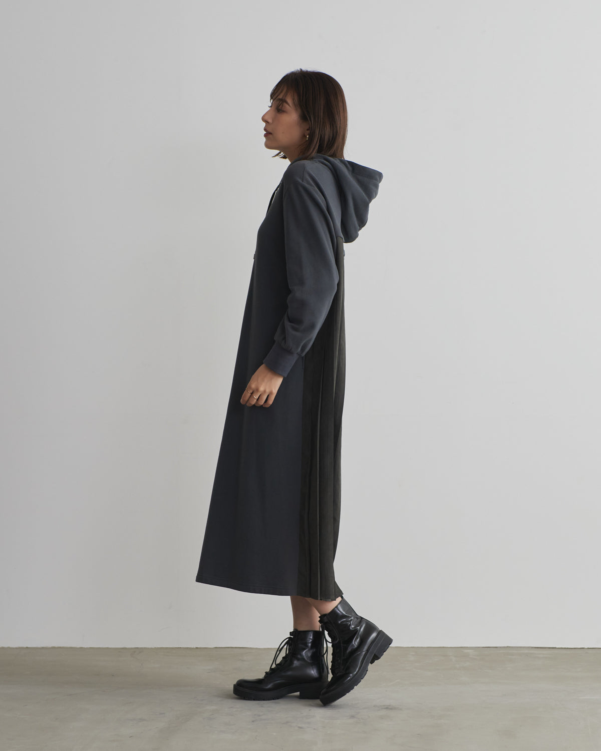 back pleats brushed lining one piece