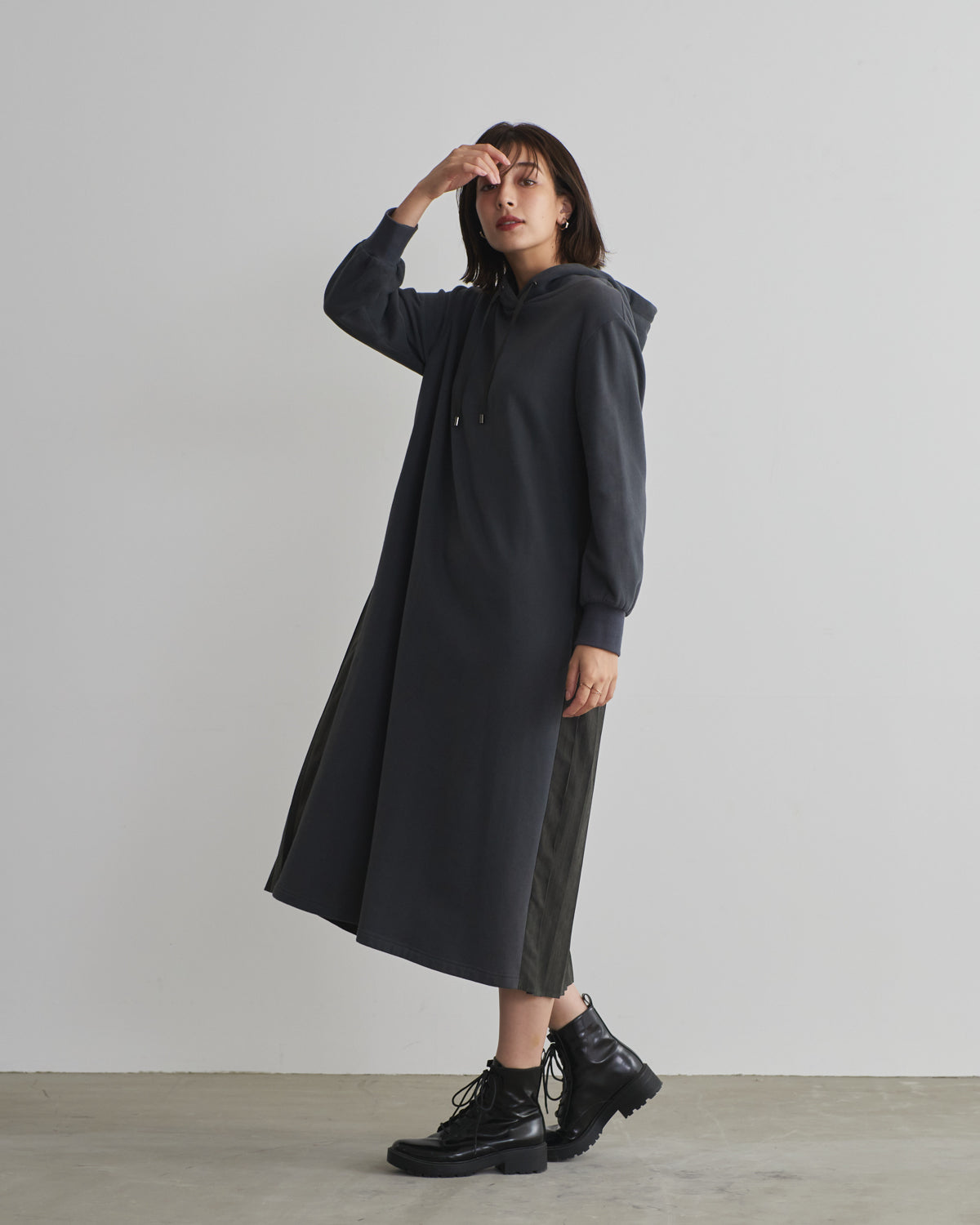 back pleats brushed lining one piece