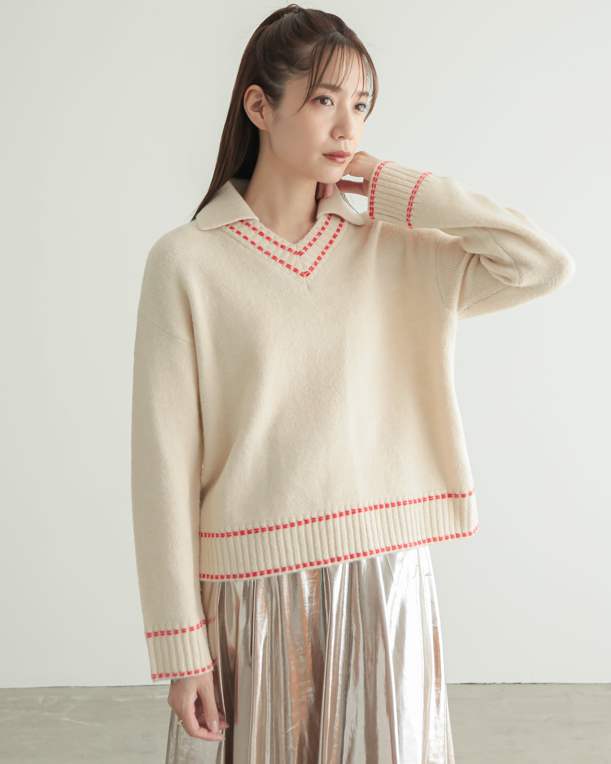 skipper collar pullover