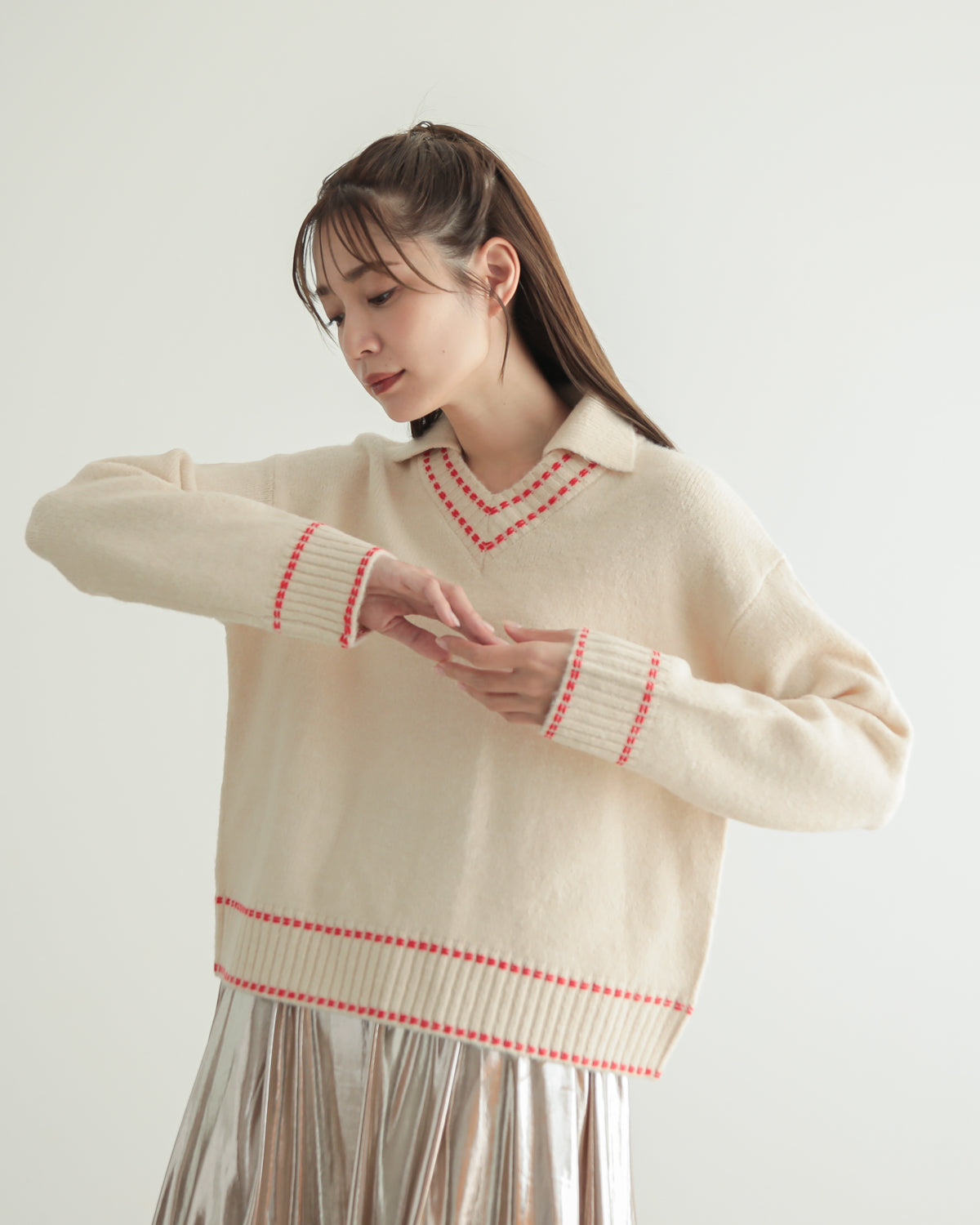 skipper collar pullover