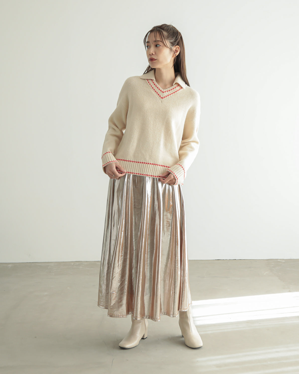 skipper collar pullover