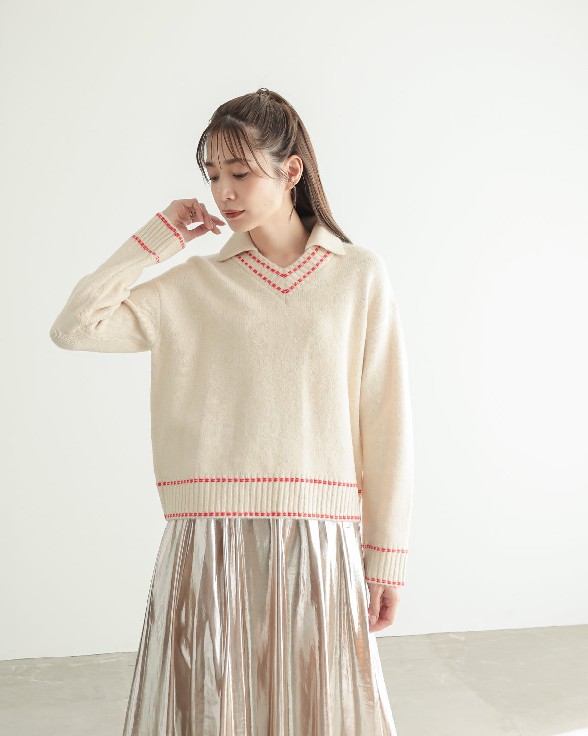 skipper collar pullover