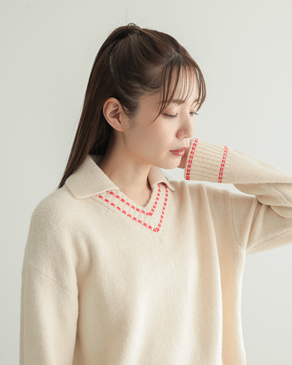 skipper collar pullover