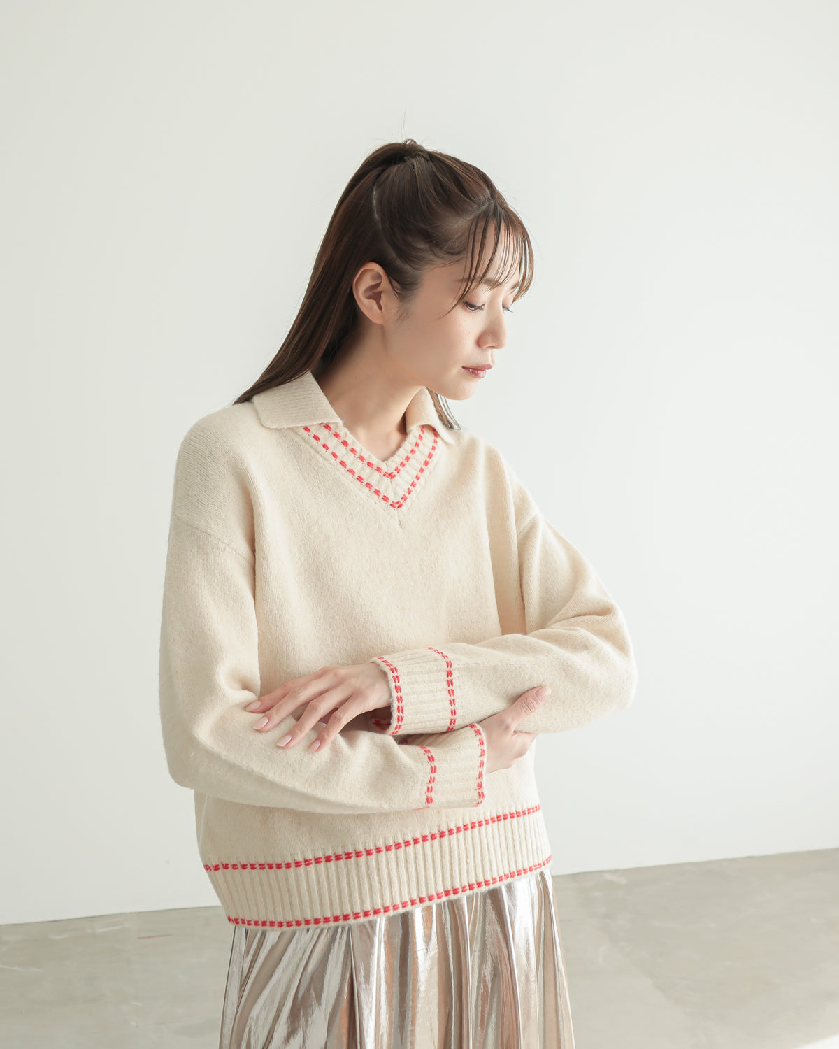 skipper collar pullover
