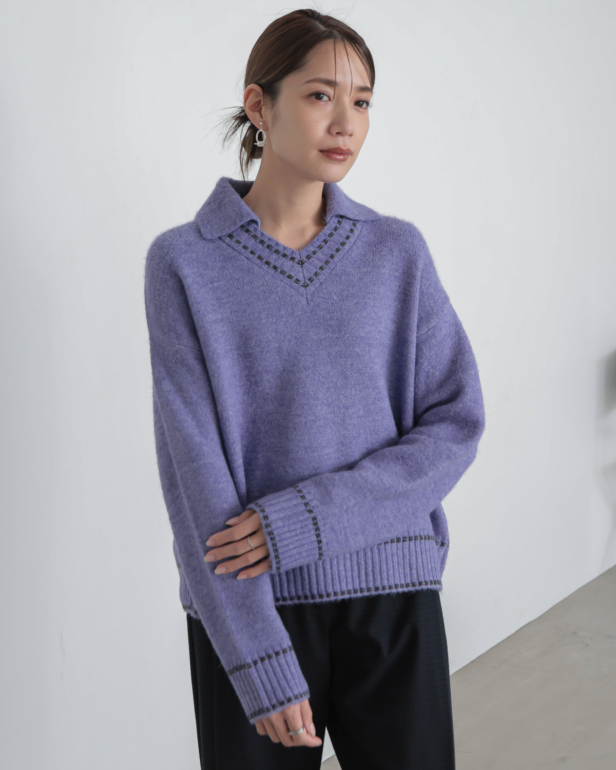 skipper collar pullover