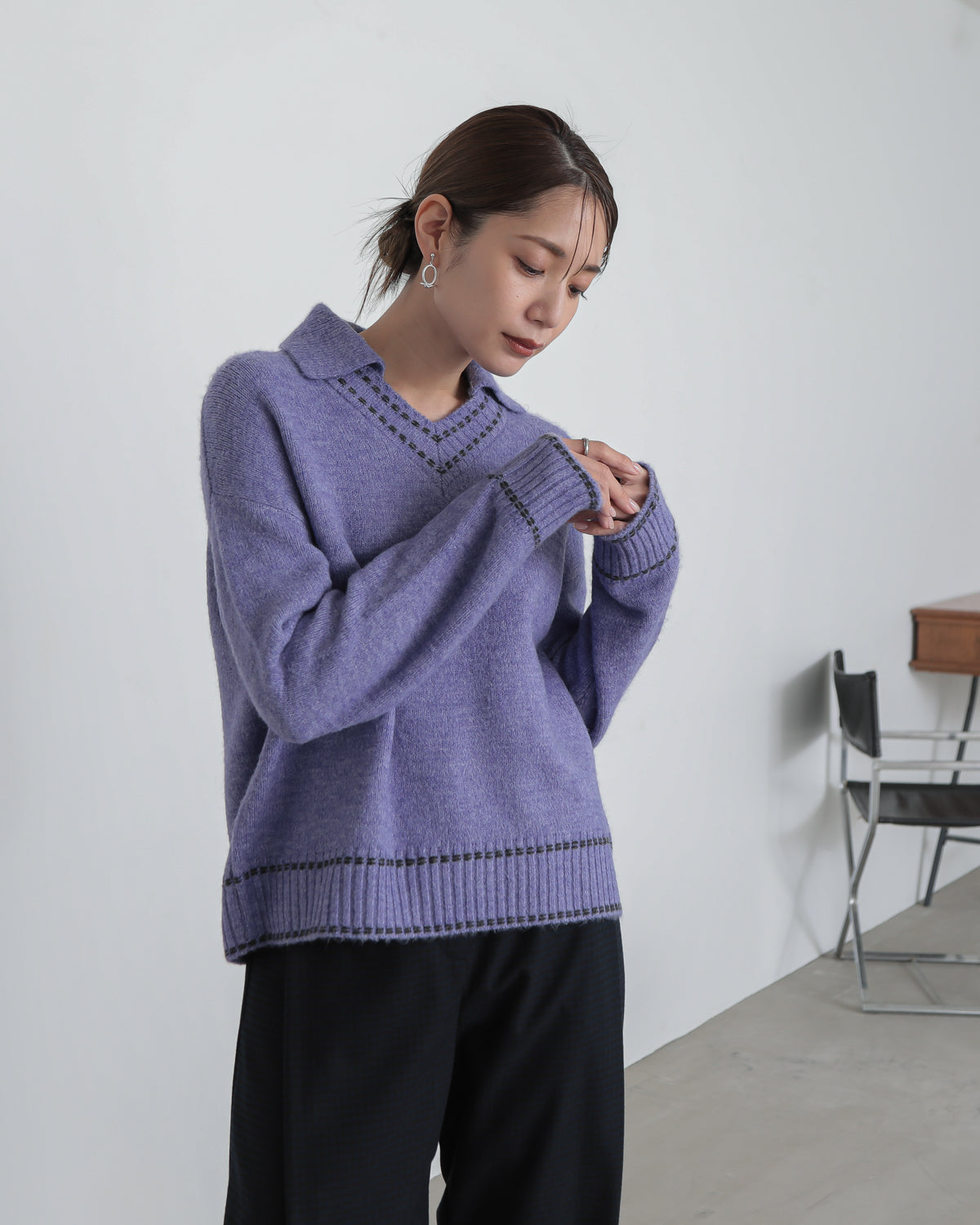 skipper collar pullover