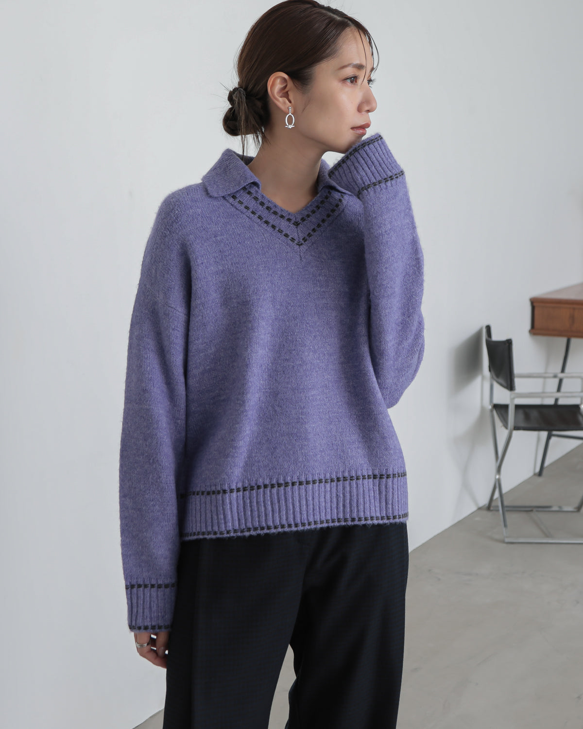 skipper collar pullover