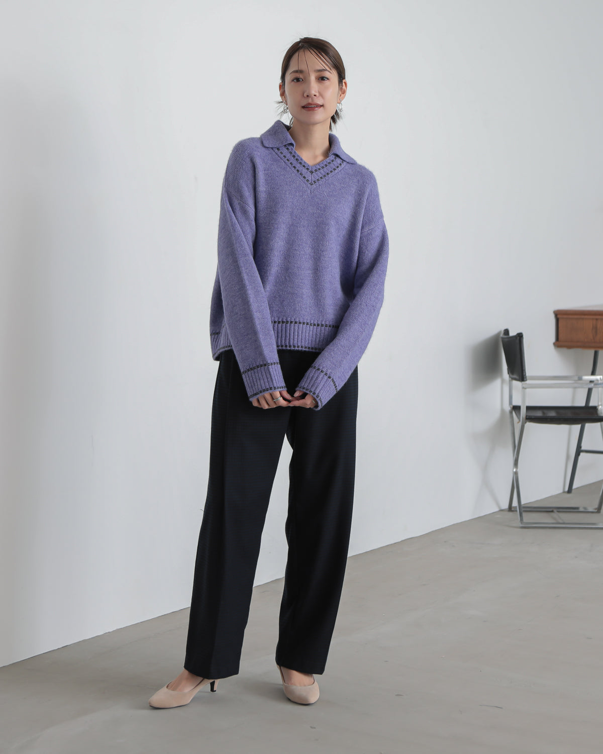 skipper collar pullover