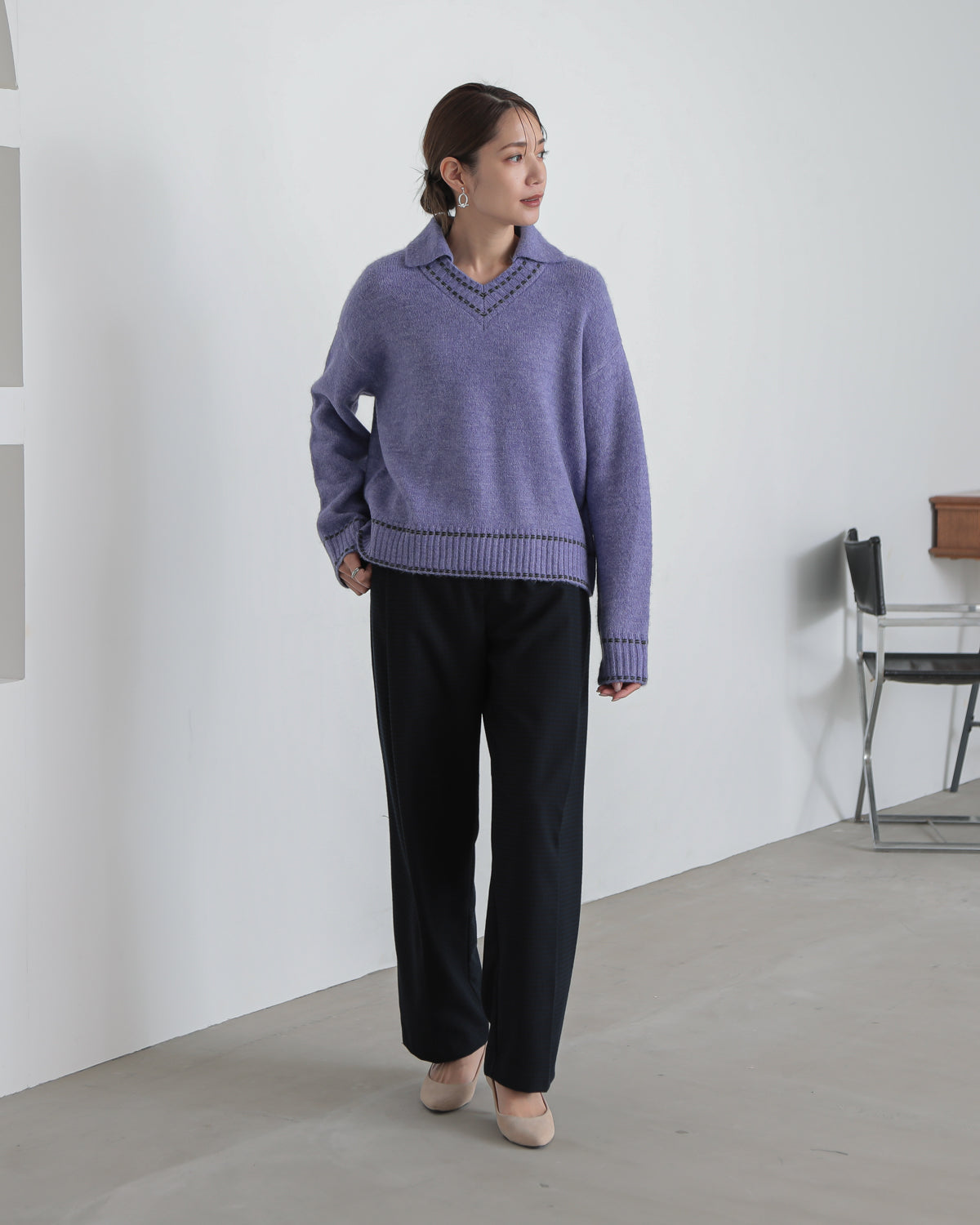 skipper collar pullover