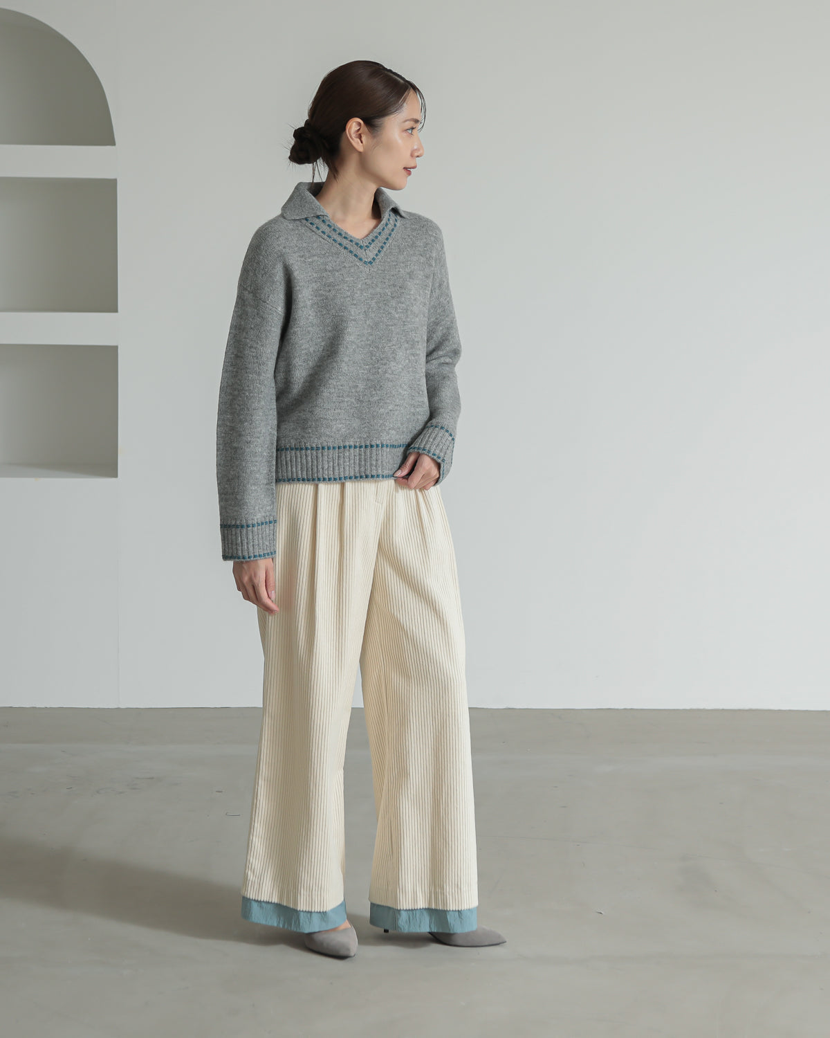 skipper collar pullover